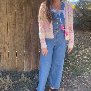 Fitted Denim Overalls